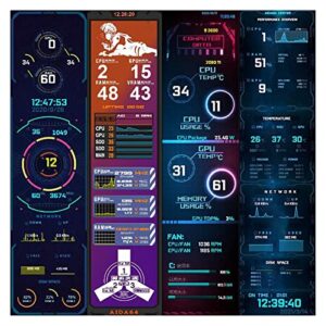 Cryfokt 8.8 Inch IPS Display, Chassis Secondary Screen CPU GPU SSD Data Temperature Display 360 Degree Rotation for Computer