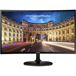 SAMSUNG 24 Inch Curved Computer Monitor, LC24F390FHNXZA LED Screen 60Hz Full HD 1080P Gaming Slim Design for Home and Office use, Wholesalehome Mouse Pad Included Black