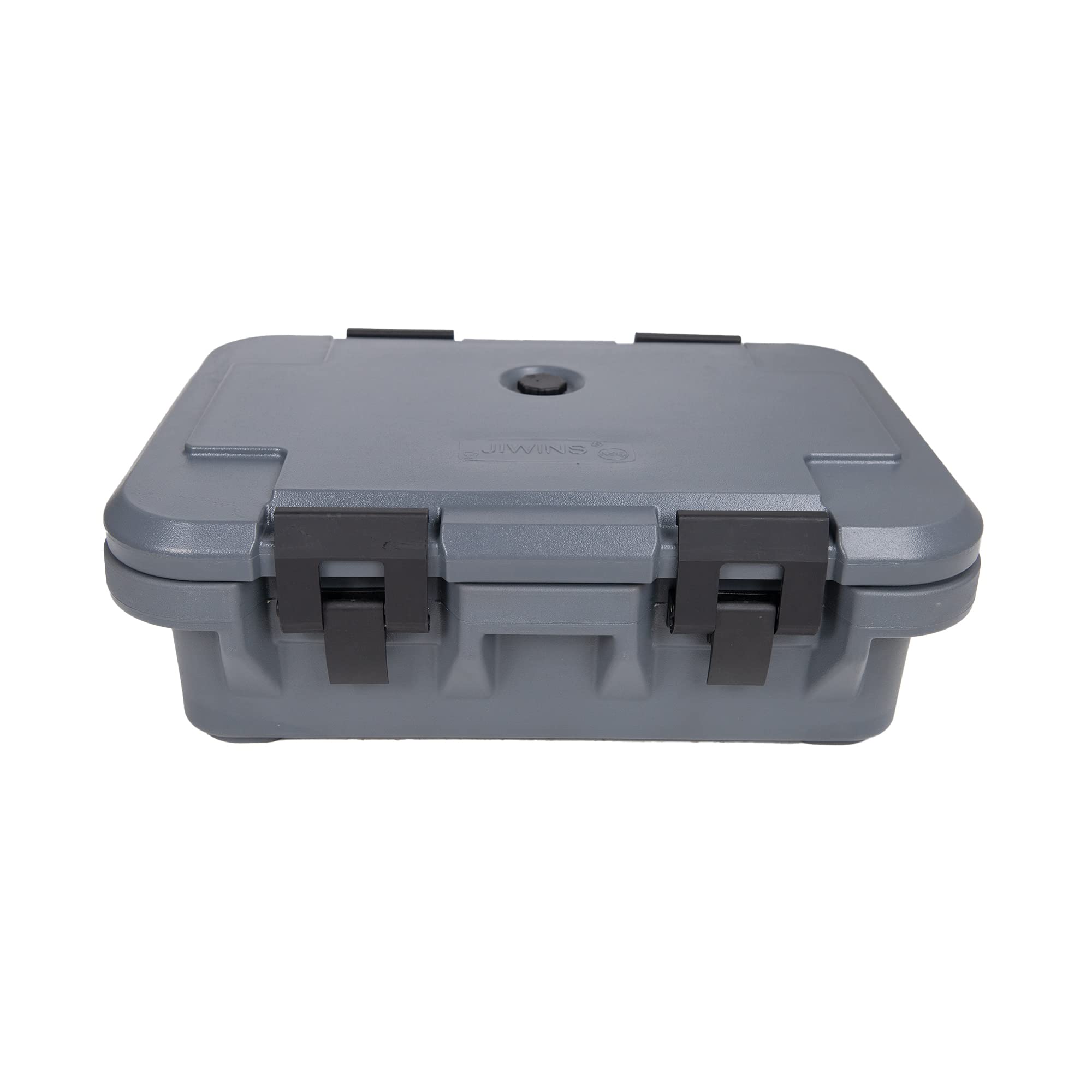 Jiwins Insulated Food Pan Carrier, Top Loader Pan Carrier, Stackable, for Restaurant Canteen, Gray, Suitable for 4" Deep Pans