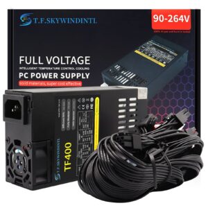 Flex ATX Power Supply 350W 1U Fully Modular PSU 90-264V AC with 1x20/24Pin Mainboard Power,2xSATA Ports, 2xIDE Fan Power for Rack Mount Case Desktop Server POS AIO System