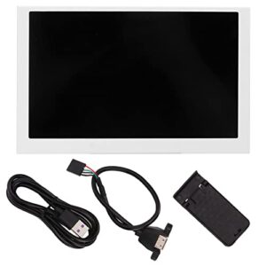 soobu Display Screen, Multithemed 5-inch ABS Monitor, Simple Connection Brightness, Seamless Adjustment for Mini Chassis (White)