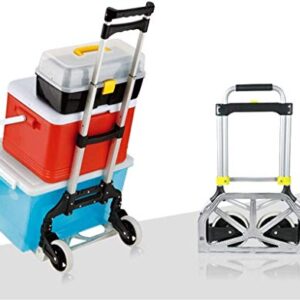 Shopping Trolley on Wheels Multi Function Shopping Cart Lightweight Aluminium Barrow Cart Mini Folding Trolley Storage Hand Trucks,