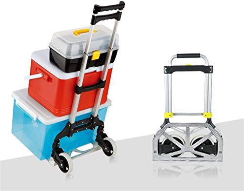 Shopping Trolley on Wheels Multi Function Shopping Cart Lightweight Aluminium Barrow Cart Mini Folding Trolley Storage Hand Trucks,