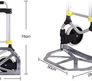 Shopping Trolley on Wheels Multi Function Shopping Cart Lightweight Aluminium Barrow Cart Mini Folding Trolley Storage Hand Trucks,