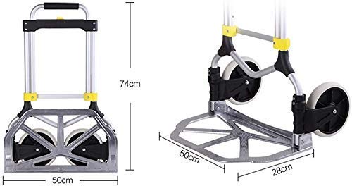 Shopping Trolley on Wheels Multi Function Shopping Cart Lightweight Aluminium Barrow Cart Mini Folding Trolley Storage Hand Trucks,