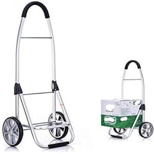 Shopping Trolley on Wheels Multi Function Shopping Cart Lightweight Aluminum Trolley Foldable Small Travel Out Pull Rod Car Storage Hand Trucks,Coffee ,