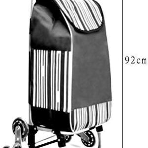 Shopping Trolley on Wheels Multi Function Shopping Cart Large Capacity Light Weight Wheeled Trolley Push Cart Bag with 6 Wheels Folding Climbing Stair Car Storage Hand Trucks,Camouflage