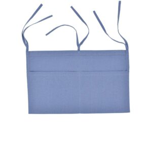 MIRYOKAER Baby Nursery Crib Organizer, Linen Bedside Hanging Storage Bag, 2 Pockets Diaper Organizer for Baby Cribs and Toys, Blue