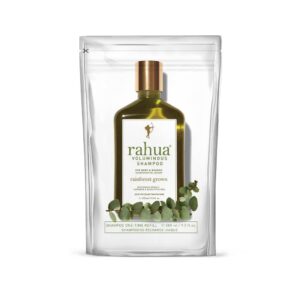 rahua voluminous shampoo refill 9.5 fl oz volumizing shampoo made with organic, natural and plant based ingredients, shampoo with lavender and eucalyptus aroma, best for fine and/or oily hair