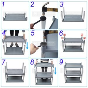 INDYAH Movable Trolleys, Kitchen Storage Hand Trucks, 3 Tier Hotel Catecart,Dining Cart,Fast Restaurant Dish Cart