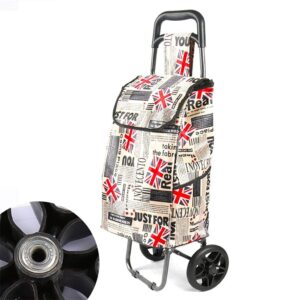 Shopping Trolley on Wheels Multi Function Shopping Cart Travel Elderly Cart Collapsible Portable Cart Luggage Cart Lever Car Trolley Storage Hand Trucks,#3 ,