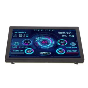 5 Inch USB Mini Screen AIDA64, Computer Temperature Monitor Display, PC CPU GPU Data Monitor, 360 Degree Rotation, Computer Case Secondary Screen