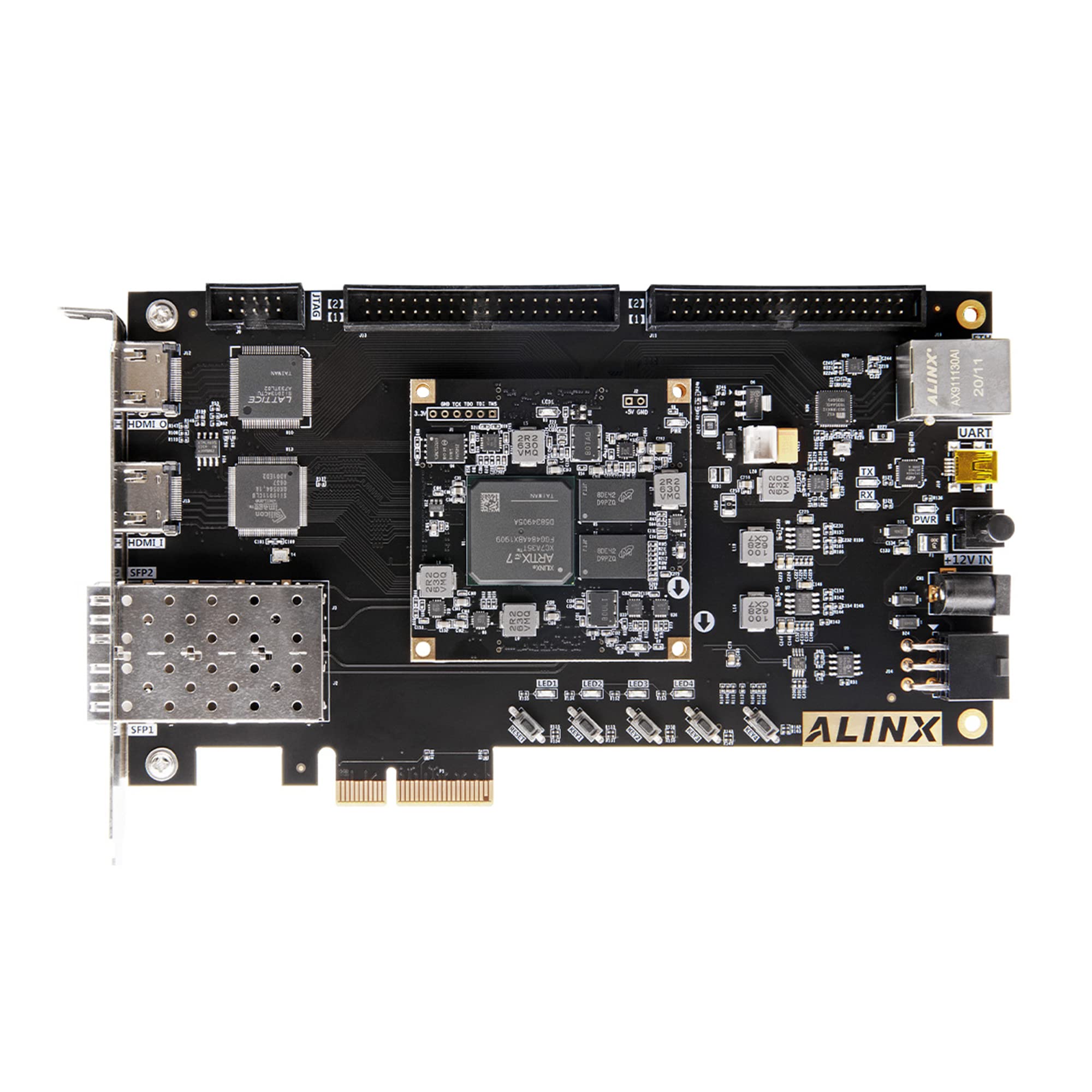 MiiElAOD AX7A035: XILINX Artix-7 XC7A35T FPGA Development Board A7 SoMs XC7A 35T SFP PCIe (AN9238 Package)