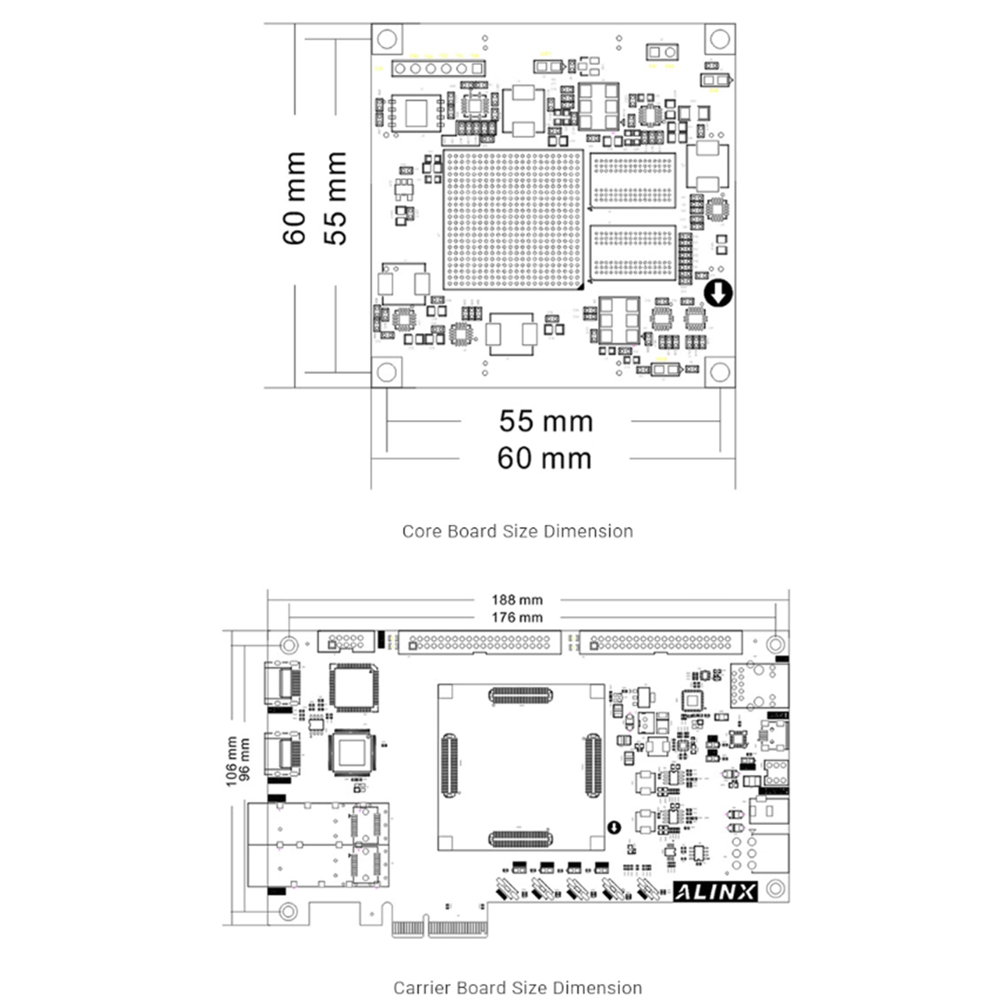 MiiElAOD AX7A035: XILINX Artix-7 XC7A35T FPGA Development Board A7 SoMs XC7A 35T SFP PCIe (AN9238 Package)