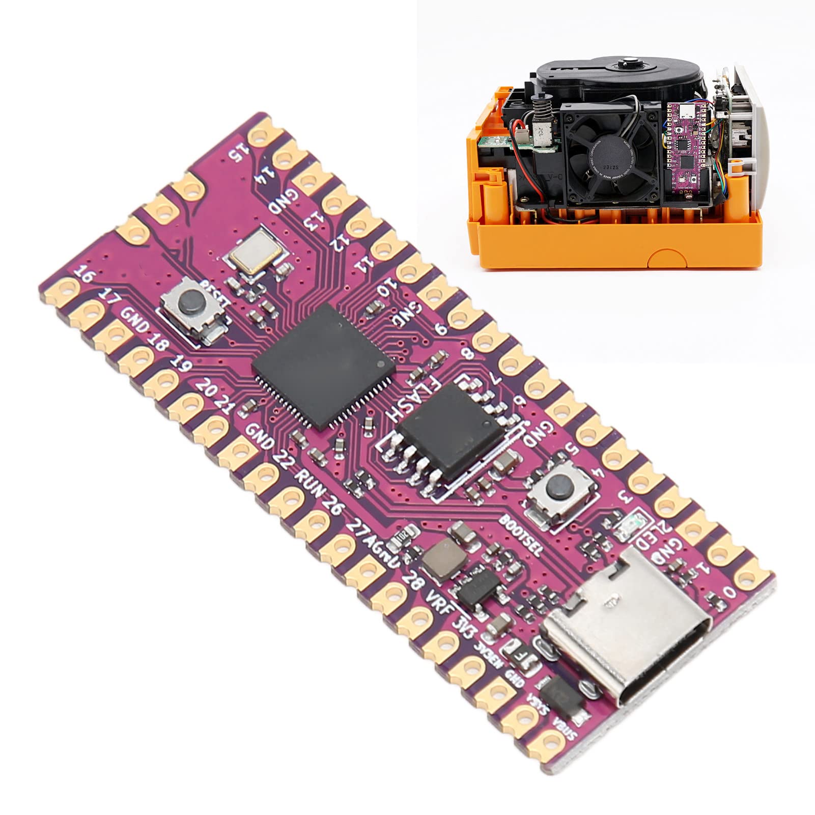 Microcontroller Board for Raspberry Pi Pico RP2040, Dual Core ARM Cortex M0+Processor Flexible Microcontroller Module