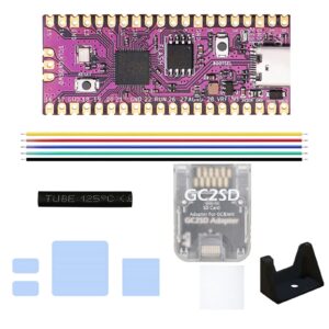 microcontroller board for rpi rp2040, dual cores cortex m0+ cores, 16mb onboard qspi flash memory, rich and complete software support, for ngc (white)