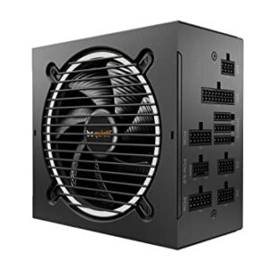 Pure Power 12 M 850W ATX 3.1, 80 Plus® Gold Modular Power Supply for PCIe 5.0 GPUs and GPUs with 6+2 pin connectors | 12VHPWR Cable Included, Silent 120mm be quiet! Fan | BN505