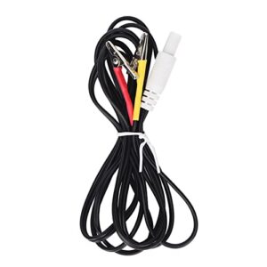 Clip Electrode Wire, Portable Flexible 5pcs Black TENS Electrode Wire for Men Women for Travel