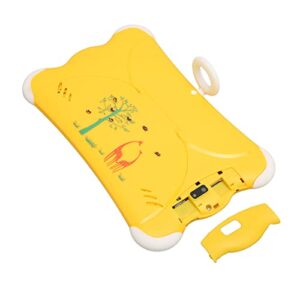 VINGVO WiFi Kids Tablet, 6000mAh Battery Yellow Children Tablet 3GB+32GB Easy Access MTK6582 CPU Processor 7 Inch for Reading (US Plug)