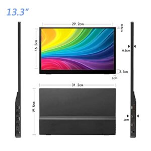 13.3 inches / 15.6 inches 1080P high-Definition with The Screen Device Portable Monitor, Cell Phone/Computer Extension Screen (Size : 13.3 inches)