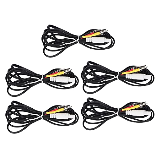 Clip Electrode Wire, Portable Flexible 5pcs Black TENS Electrode Wire for Men Women for Travel