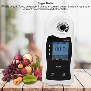 Saccharimeter, Accuracy Fast Measurement Speed Refractormeter with 1 X Instruction Manual for Farmer for Food for Fruit Sugar