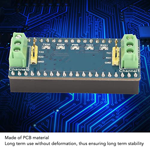 for Raspberry Pi Pico Board, Dual Channel UART Interface RS232 Expansion Board for Raspberry Pi for Pico Series Motherboard, Solder Bus