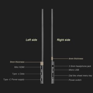 Serchou HD Monitor Portable IPS Screen Extender for Computer/Laptop/Cell Phone/Game Console Connection