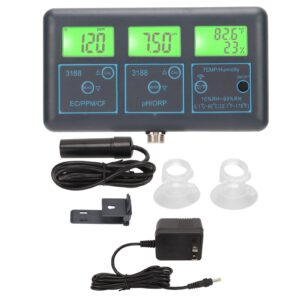 7 in 1 Water Quality Monitor Meter ABS Automatic Calibration with Power Plug Temperature and Humidity Detector for Tuya TDS ORP CF EC