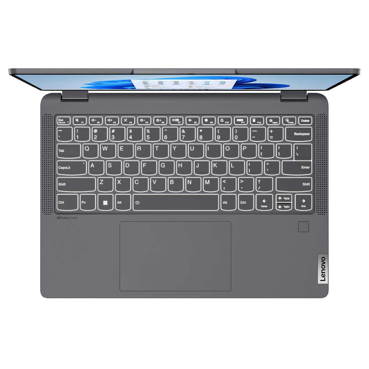 Lenovo 2023 Flex 5 2-in-1 Laptop 14'' 2.8K OLED Touch 12th Intel i7-1255U 10-Core Iris Xe Graphics 16GB RAM 1TB SSD KB FP Reader Win 11 Pro w/ RATZK 32GB USB and Pen,Storm Grey (82R7)