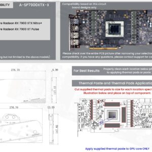 Bykski Full Coverage GPU Water Block and Backplate for Sapphire Radeon RX 7900 XTX Nitro+ (A-SP7900XTX-X)