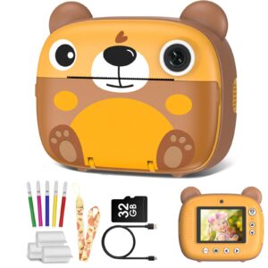 Kids Instant Camera for 3-12 Years Old Kids Toddlers Childrens Boys Girls Birthday Gifts 2.4 Inch Screen 12MP / 1080P HD Video Camera Baby Instant Print Digital Camera