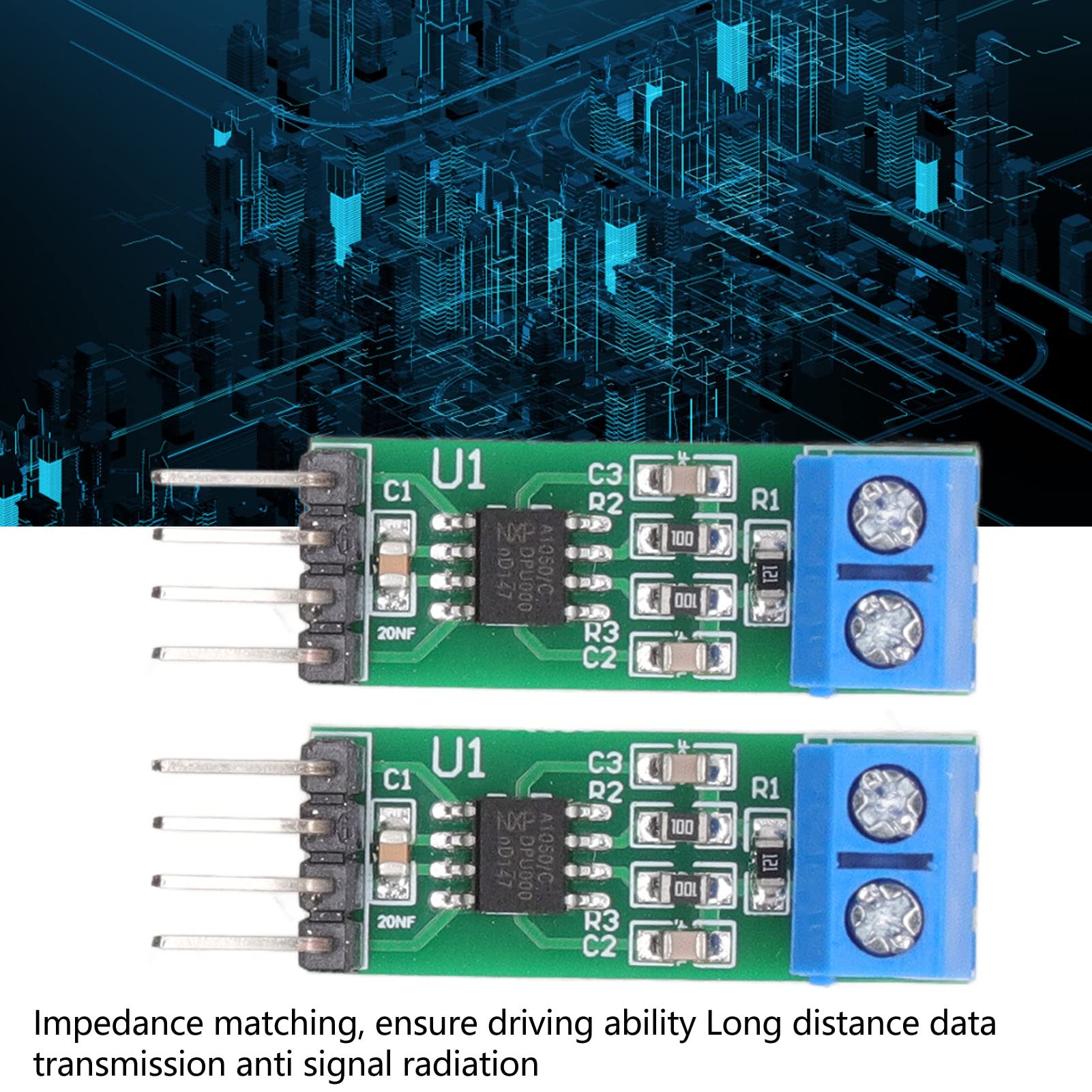 2Pcs CAN Bus Transceiver Module TJA1050 Receiver STM32 Code for Controller Board Single Board Computer 4.75~5.25V