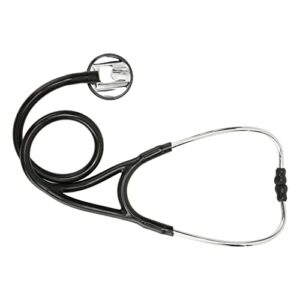 Single Head Cardiology Stethoscope, Horseshoe Shape Comfortable Stethoscope Professional Adjustable Single Tube for Nurses