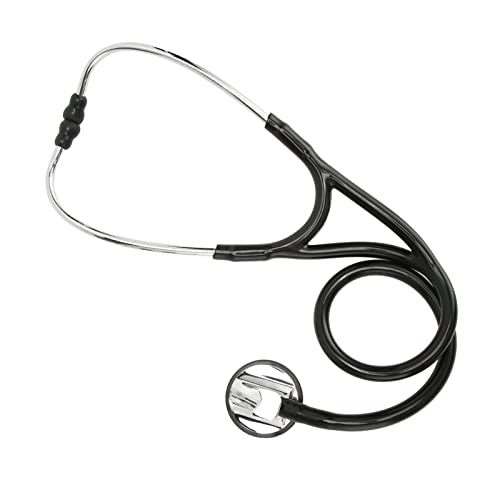 Single Head Cardiology Stethoscope, Horseshoe Shape Comfortable Stethoscope Professional Adjustable Single Tube for Nurses