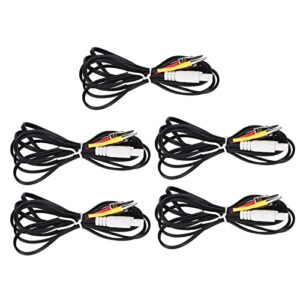 clip electrode wire, portable 5pcs black professional tens electrode wire for men women for digital massager