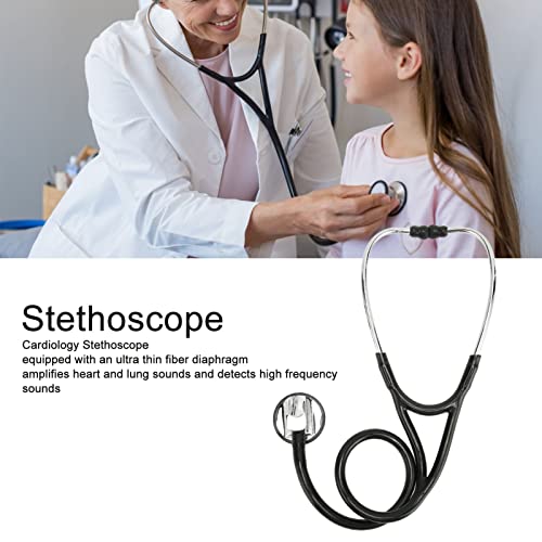 Single Head Cardiology Stethoscope, Horseshoe Shape Comfortable Stethoscope Professional Adjustable Single Tube for Nurses