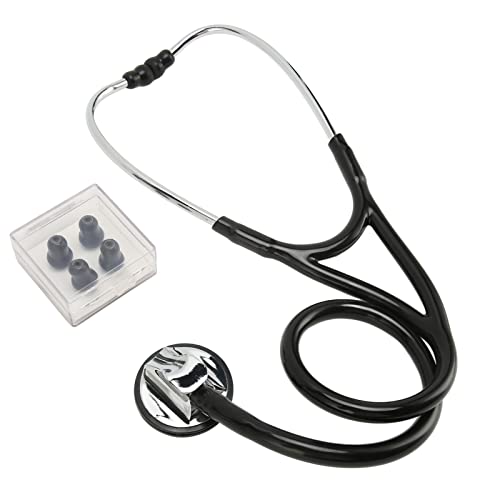 Single Head Cardiology Stethoscope, Horseshoe Shape Comfortable Stethoscope Professional Adjustable Single Tube for Nurses