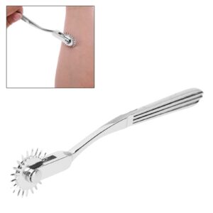 Neuro Pinwheel, Compact Portable Ergonomic Wartenberg Neuro Pinwheel 22 Metal Spikes Rolling Fan for Neurological Examination