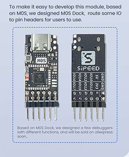 youyeetoo Sipeed M0S Dock tinyML RISC-V BL616 Wireless Wifi6 Module Development Board,TinyMaix, IOT Module, Support BT 5.2 and zigbee (Bundle B)