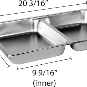 TrueCraftware-Full Size 2-1/2" Deep Stainless Steel Anti-Jamming Divided Steam Pan 24 Gauge- Chafing Steam Food Pan Anti-Jam Steam Table Hotel Pan for Restaurant Family Events Personal Catering Use