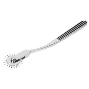 Neuro Pinwheel, Compact Portable Ergonomic Wartenberg Neuro Pinwheel 22 Metal Spikes Rolling Fan for Neurological Examination