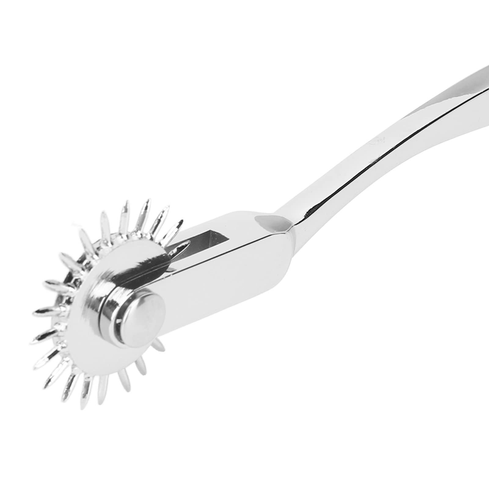 Neuro Pinwheel, Compact Portable Ergonomic Wartenberg Neuro Pinwheel 22 Metal Spikes Rolling Fan for Neurological Examination