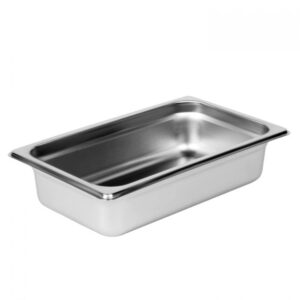 truecraftware-quarter size 2-1/2" deep stainless steel anti-jamming steam table pan 22 gauge- chafing steam food pan anti-jam steam table hotel pan for restaurant family events personal catering use