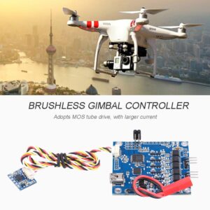 RiToEasysports Gimbal Driver, BGC 3.0 Mos Drive Large Current 2-Axle Brushless Gimbal Controller Board Driver with Sensor Brushless Gimbal Controller