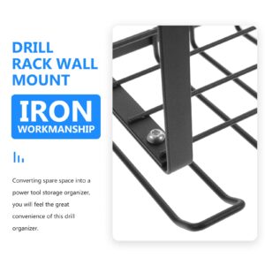 DOITOOL electric drill storage rack power tool organizer wall mount garage storage pegboard wall organizer garage organizer drill rack under 5 garage tool bracket heavy carbon steel