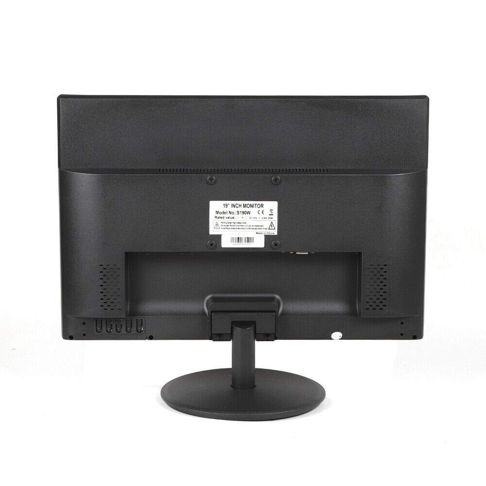 TFCFL 19" LED Monitor 60HZ 1440×900, LED Display Monitor with HDMI VGA, Machine Black Wide Viewing Angle 85° (Horizontal) / 80° (Vertical)