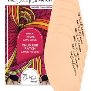 The Chub Rub Patch for Thighs (AS SEEN ON SHARK TANK), Anti Chafe Thigh Chafing Prevention Friction Tape Patches, Anti Chafing Skin Tape for Inner Thigh Rubbing Prevention Women (3 Pairs), Ivory