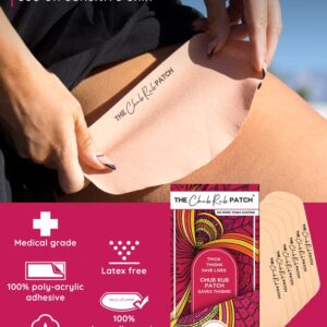 The Chub Rub Patch for Thighs (AS SEEN ON SHARK TANK), Anti Chafe Thigh Chafing Prevention Friction Tape Patches, Anti Chafing Skin Tape for Inner Thigh Rubbing Prevention Women (3 Pairs), Ivory