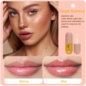 Moisturizing Lip Plumper Set - Natural Lip Plumper and Lip Care Serum, Lip Gloss For Day & Night, Lip Enhancer for Fuller, Hydrating & Reduce Fine Lines, 6ml